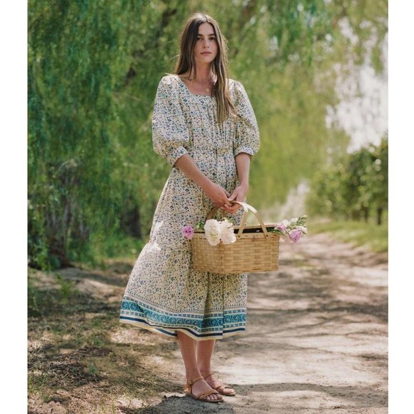 Christy Dawn Dresses & Skirts - Christy Dawn The Bianca Dress Larkspur Ditsy Field Silk-Cotton NWT